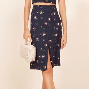 Reformation Floral Midi Skirt